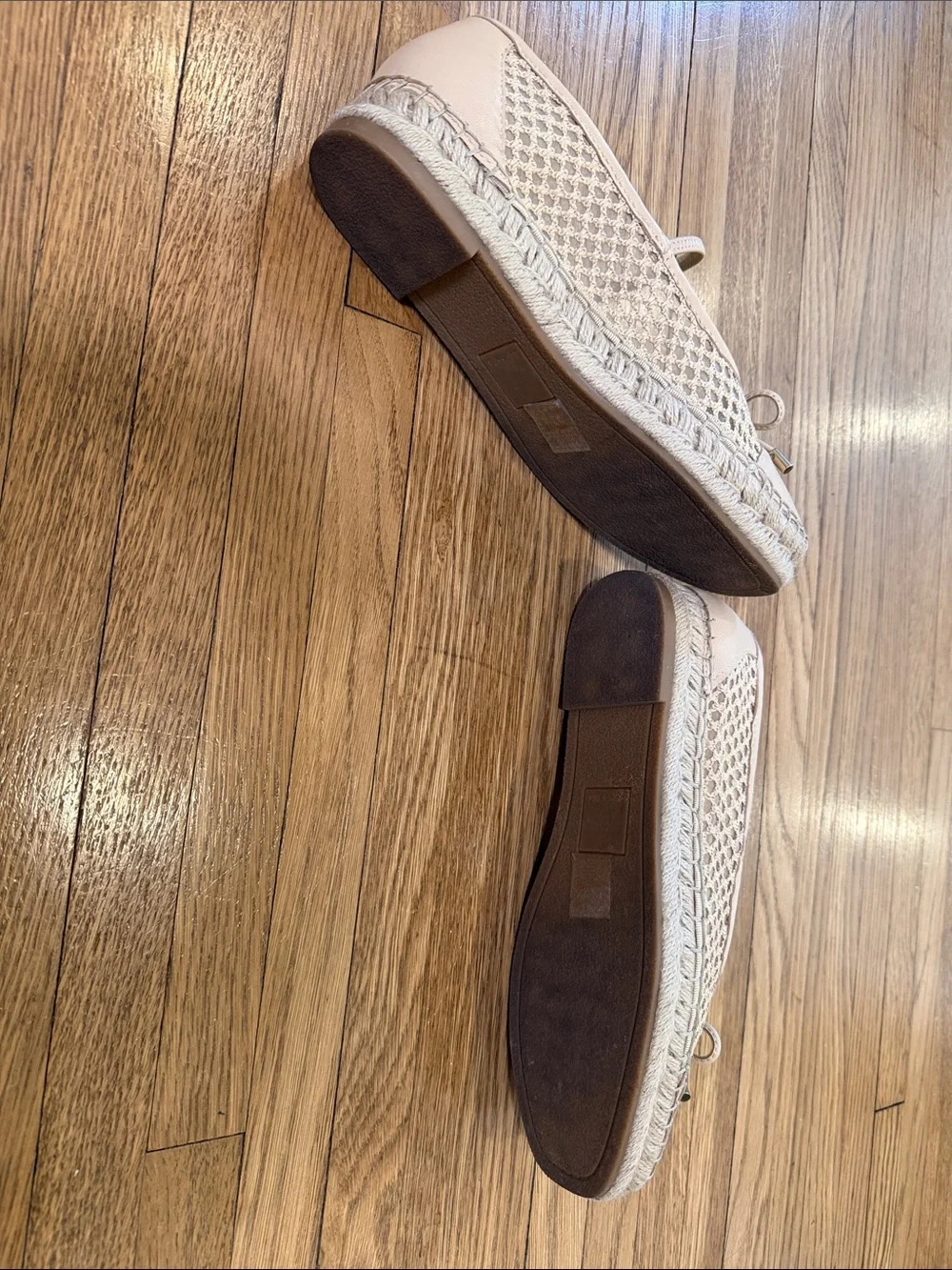 Dolce Vita Cream Espadrille Ballet Flats with Bow